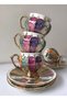 Porcelain Hand Painted Malina Set of 6 Cups - 3