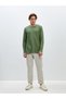 Lcw Casual Green Crew Neck Long Sleeve Men's Textured T-Shirt (S4) - 3