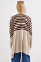15783 Slit Poncho Sweater - F.Beige - 6