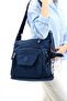 Ultra light women's bag for both back and shoulder in navy blue (model: 571-5b)