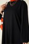 Women's Black Tunic Trousers Top and Bottom Set 6663 - 3