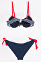 Women's Marine Brazilian Half Support Bottom Top Bikini Suit -40 - 2