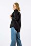 Kadın Oversize Nakışlı Uzun Basic Gömlek - 3