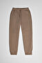 Esa Women's 3 Thread Ribbed Warm Elastic Leg Mink Sweatpants