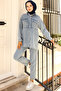 1443 Stone Detailed Denim Suit Blue