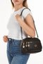 Women's Black Crossbody Daily Shoulder Bag - 7