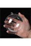 Transparent Mica Globe - Christmas Pine Tree Ornament - 1 Hanging Plastic Ball - 10 cm
