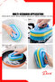3Pcs Durable Sponge Brush 3 Layers Sink Kitchen Bathroom Tile Showercabin Dishwashing Brush - 6