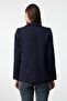Dark Navy Regular Lined Double Breasted Woven Blazer Jacket Twoss21Ce0107 - 5