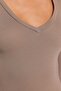 Vizon Yumuşak Kumaşlı V Yaka Fitted/Vücuda Oturan Esnek Örme Bluz TWOAW24BZ00050 - 4