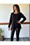 Black Asymmetrical Lycra Blouse Std - 3