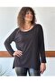 Black Asymmetrical Lycra Blouse Std