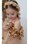 Girl's Graduation Evening Dress, Crown, Gloves - 2