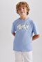 Boy - Crew Neck Printed Oversize T-Shirt A6414a823sm - 4