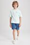 Boy's Oversize Fit Crew Neck Pocket Printed Short Sleeve T-Shirt A0779a823sm - 2