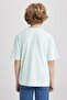 Boy's Oversize Fit Crew Neck Pocket Printed Short Sleeve T-Shirt A0779a823sm - 6
