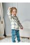 Shirt White Green And Gray Striped Wooden Button Holiday Children's And Baby's Clothing Custom Daily Girls Boys - 8