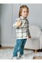 Shirt White Green And Gray Striped Wooden Button Holiday Children's And Baby's Clothing Custom Daily Girls Boys - 6