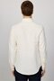 Men's Slim Fit Slim Fit Long Sleeve 100% Cotton Linen Texture Double Pocket Sports Lapel White Shirt - 5