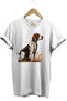 Beagle Hunting Dog Hunting Printed Wild Life Nature Regular Fit White T-Shirt
