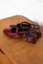 Buy Size 1 Large Women's Mary Jane Open Back Square Toe Helmet Short Block Heeled Shoes