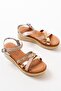 730-015 Beige Multi Orthopedic Genuine Leather Wedge Women's Sandals - 5