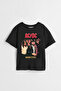 Ac Dc Rock Music Band Printed Highway to Hell Written Design Unisex Kids T-Shirt