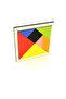 4-Piece Tangram Set, 7-Piece Educational Colorful Wooden Medium Size Tangram, Mind, Intelligence, Logic and Strategy Game - 3
