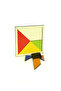 4-Piece Tangram Set, 7-Piece Educational Colorful Wooden Medium Size Tangram, Mind, Intelligence, Logic and Strategy Game - 4