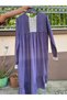 Purple Girl's Guipure Lace Medina Silk Dress - 7
