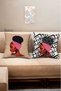 Black Girl Figured Cream Pink Black Colored 2-Piece Digital Printed Throw Pillow Cover