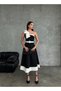 Black Midi Dress - Single Shoulder Detail