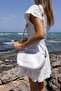 EMILLiano Women's White Plastic Shoulder Strap Bag - 2