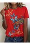 Women's Printed Short Sleeve Single Jersey T-shirt - 3