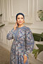 Square Patterned Chiffon Dress with Sleeve Cuffs - 3
