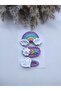 Purple 3- Snap Button Hair Clip Set - 3