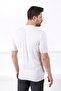 White Polo Collar Zippered 100% Cotton Men's Knitwear T-shirt - 5