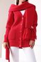Women's Red Adda Wool Oversize Knitwear Cardigan - 6