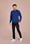 سترة صوفية فائقة النعومة للرجال من Saks Crew Neck - 2