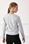 Women's Light Gray V-Neck Knitwear Sweater - 6