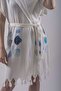Hooded Pareo Belted Beachwear Peshtemal Seashell Patterned Beach Wear 1 Piece - 6