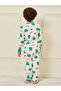 Textured Graphic Print T-Shirt & Pyjama Set - 4