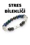 Certified Natural Stone Stress Relief Bracelet (Azurite, Hematite, Crystal Quartz Stone Natural Stone Bracelet) - 5