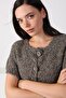 Women's Mink Round Neck Long Knitwear Cardigan - 2