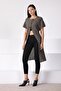 Women's Mink Round Neck Long Knitwear Cardigan - 4