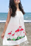 Women's Cream Loose Pareo - 2