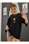 Oversize Women's Astonaut Printed Tshirt - 3