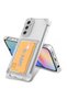 Galaxy A15 Case Airbag Design Transparent Card Holder G-Card Cover