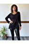 Black Asymmetrical Lycra Blouse Std - 2