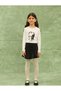 Kids Crew Neck Ataturk Printed Long Sleeve Girls' T-Shirt